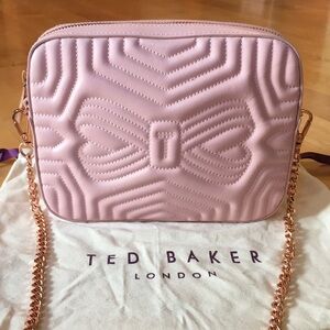 TED BAKER London Quilted Camera Bag Leather Crossbody Purse